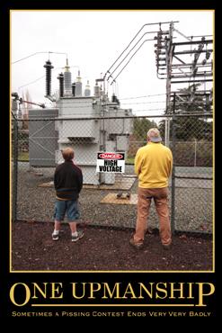 One Upmanship - Vertical 20x30 print