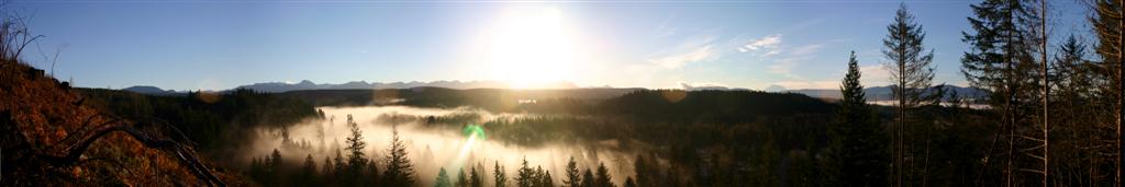 Misty Morning in the Snoqualmie Valley Panorama