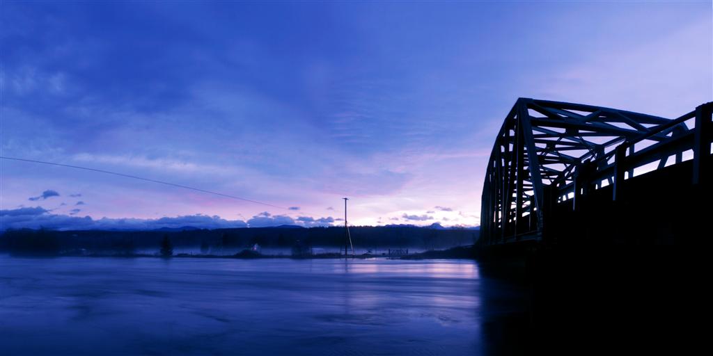 Stossel Bridge in the Pre-Dawn Light Panorama