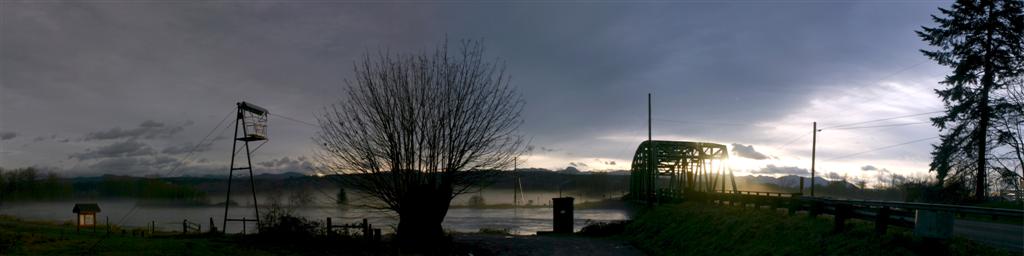 Stossel Bridge Sunrise Panorama